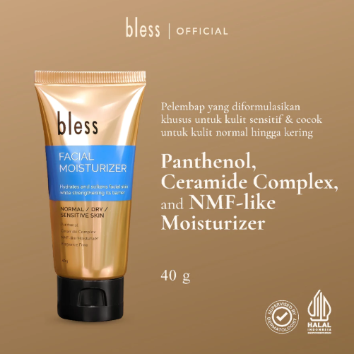 Bless Facial Moisturizer 40gr | Pelembab - Kulit Sensitif